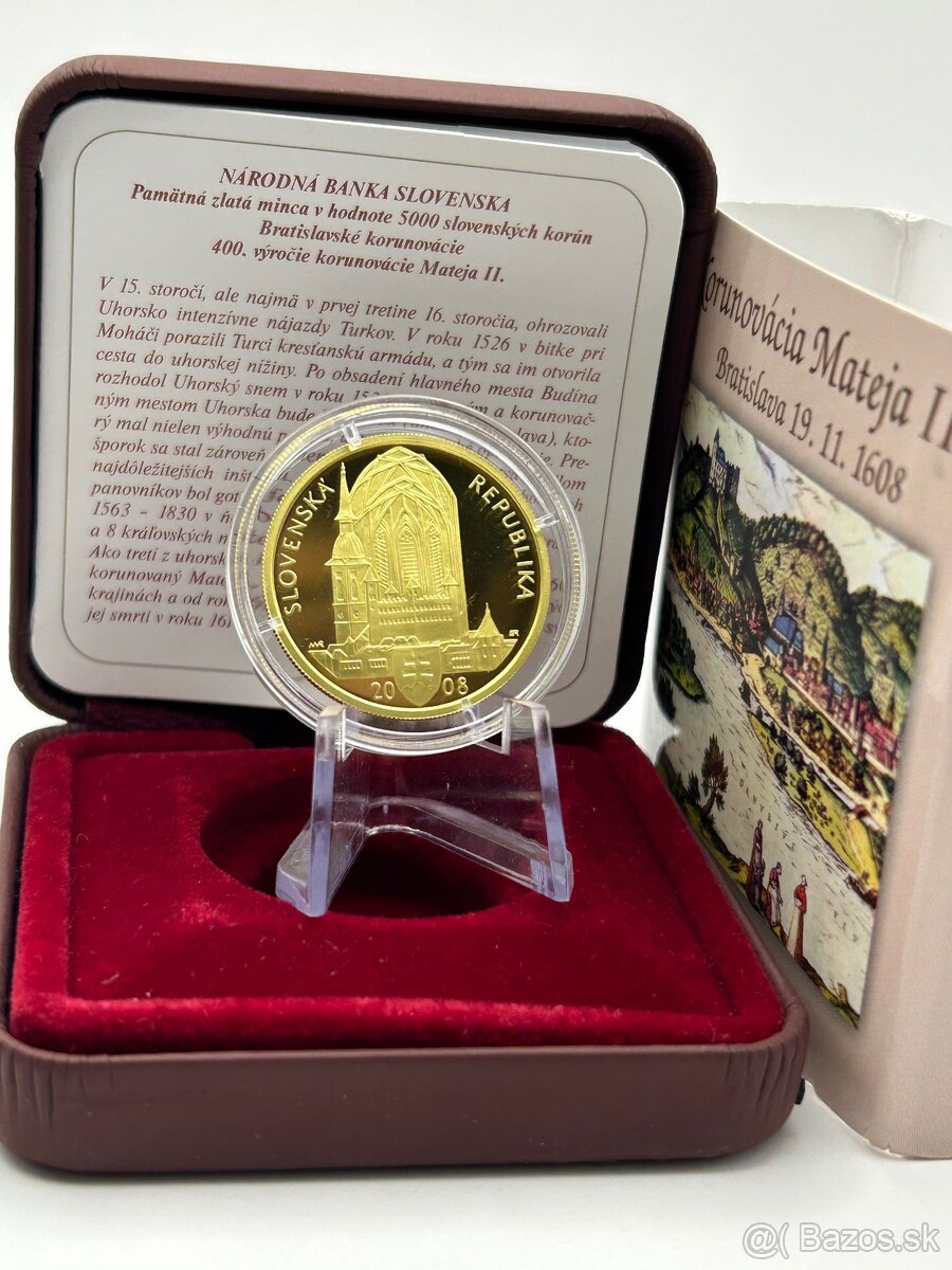 Zlato 5 000 Sk - 2008, 400. výročie korunovácie Mateja II. - 4