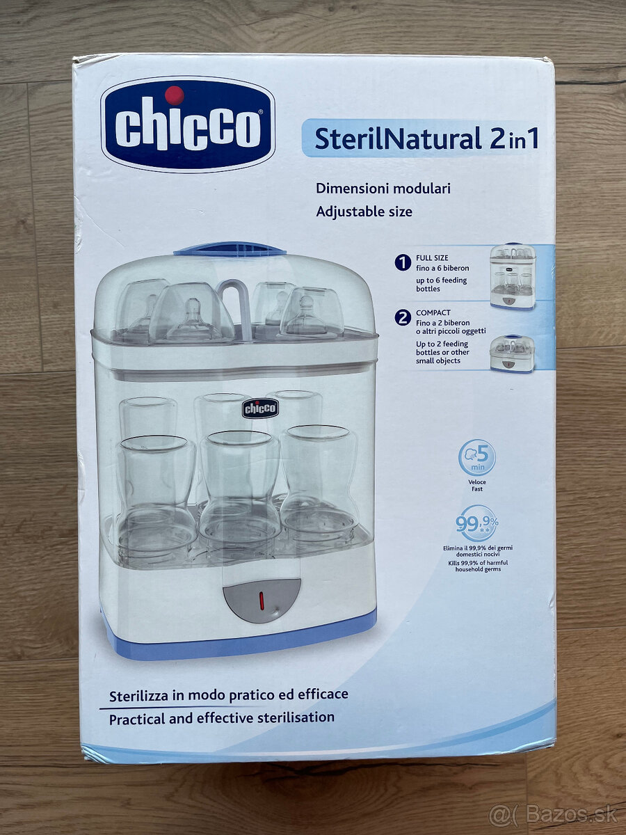 Parný sterilizátor chicco SterilNatural 2v1 - 4