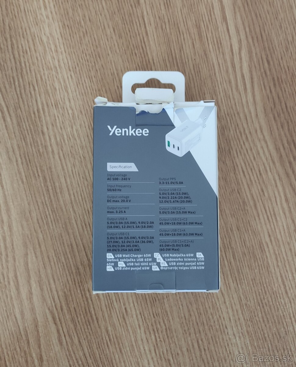 Predám nabíjačku Yenkee 65W - 4