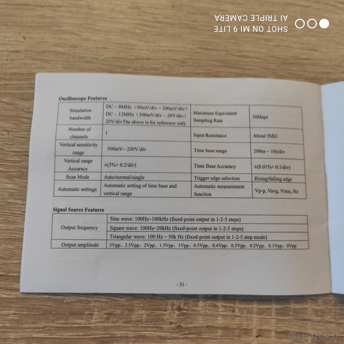 Predám nový digitálny osciloskop – multimeter GD188 - 4