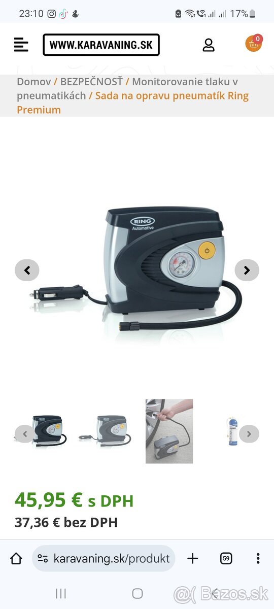 Výkonný AUTOKOMPRESOR RING RAC810, 12V - 4