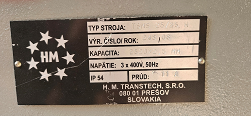 Motorický ohýbací stroj H.M Transtech TSM 25/25 H - 4