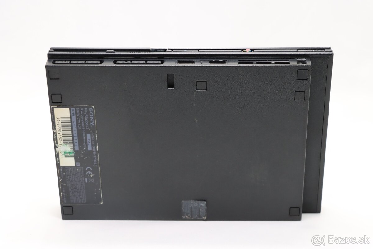 PS2 Slim SCPH-77004 + originál ovládač + káble - 4