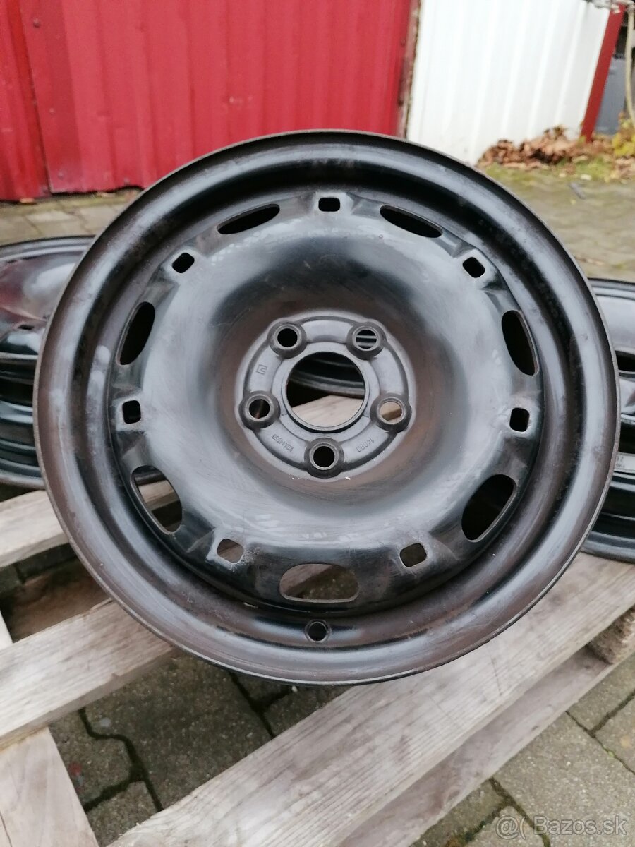 Disky 5x100 R14 vw, skoda, seat pneumatiky - 4