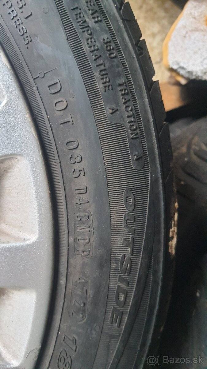 Letne 15 kolesa/pneu/ /Disky Fiat 500 185/55/R15 - 4