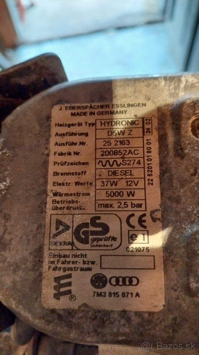 Bufík - Webasto - Sharan - Alhambra - Galaxy - vw T4 - 4