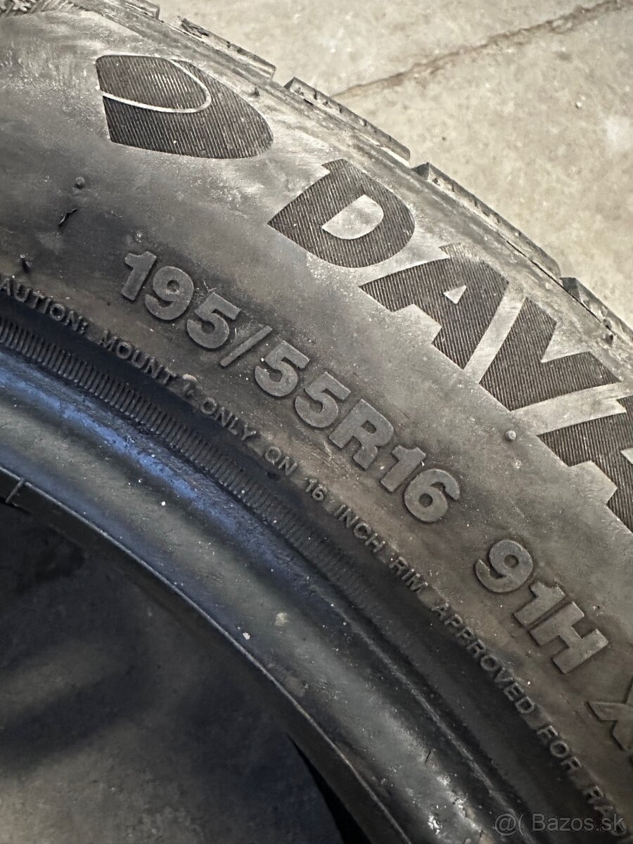 2x ZIMNÉ 195/55 R16 DAVANTI WINTOURA - 4