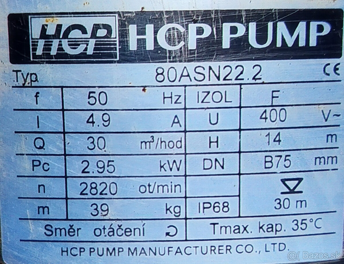 KALOVE ČERPADLO 400V - 4