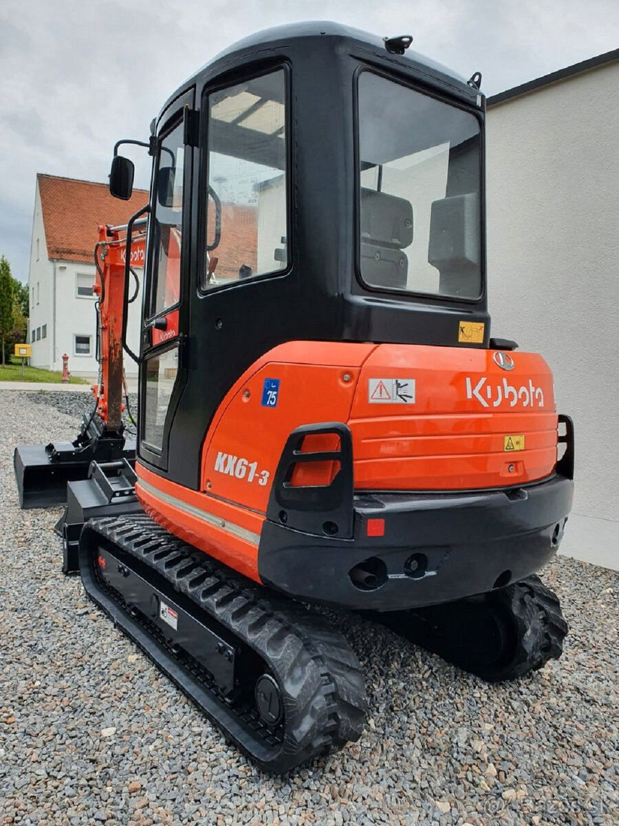 Minibager minirypadlo 2.6t -2016 Kubota KX61-3(18 kW) - 4