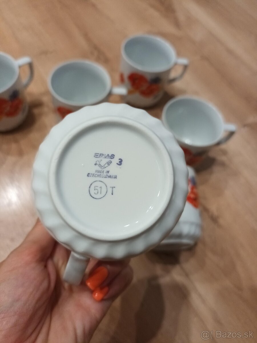 Sada retro hrnčekov - EPIAG "Vlčí mak" (6ks) - 4
