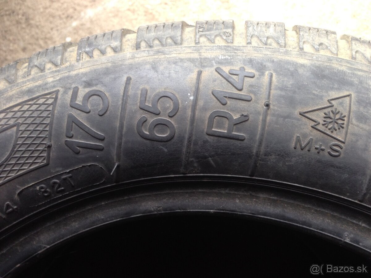 Predám zimné gumi r14 175/65 5/6mm - 4