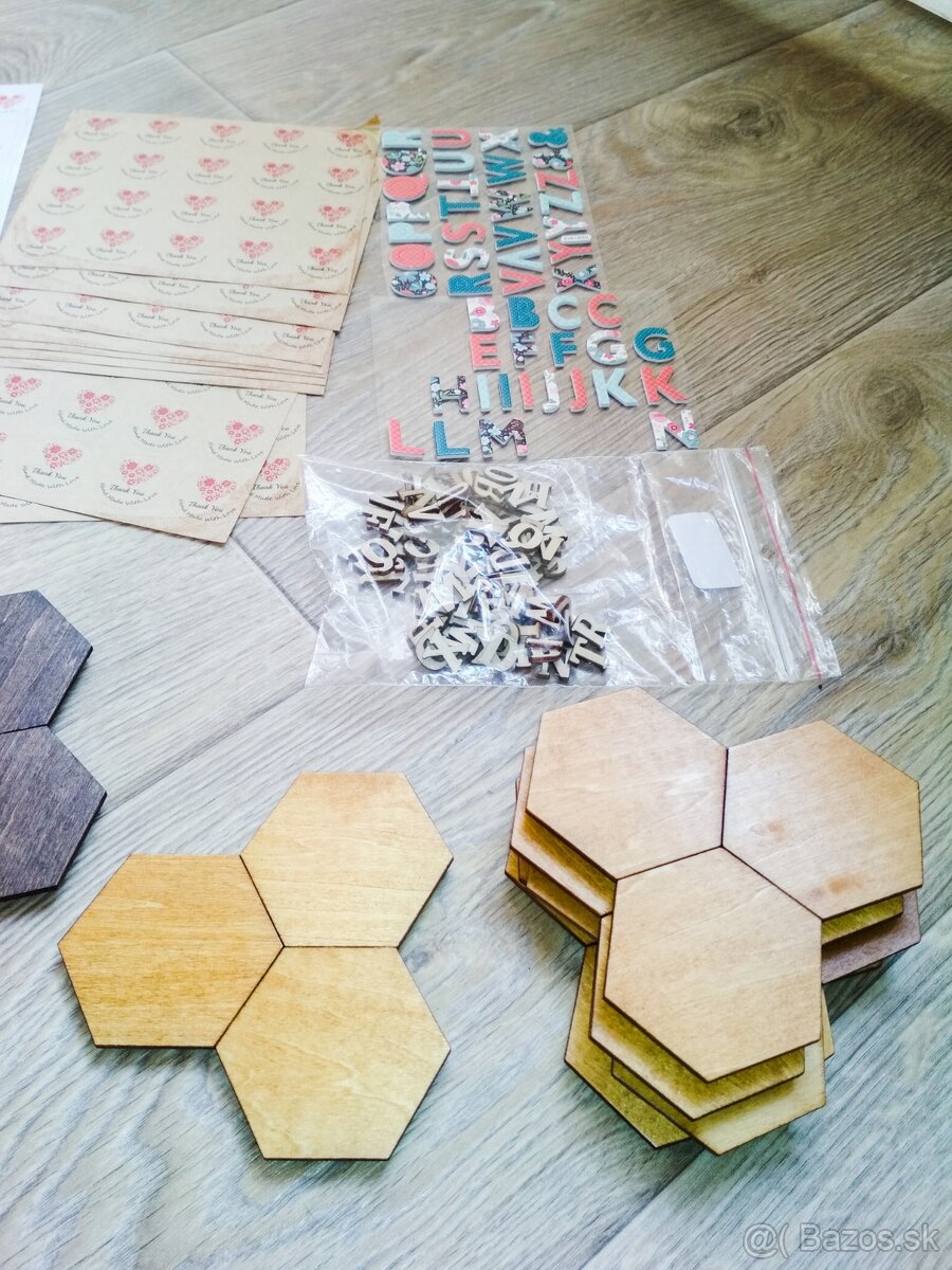 Crafting dekor, busta vlka, kôra, drevené plátky - 4