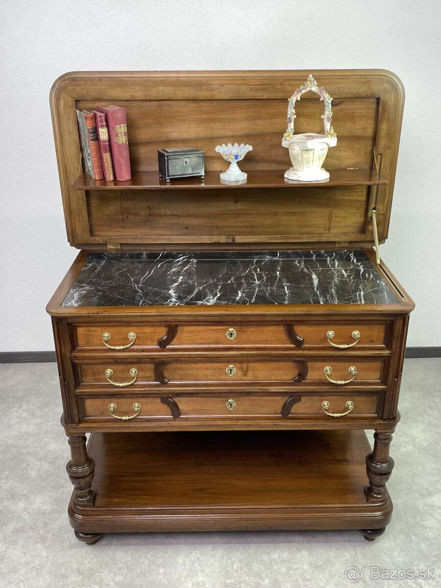 Starožitná komoda s výklopným platom - 4