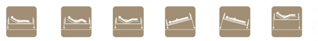 1x Elektricky ovládané rehabilitačné lôžko TAURUS TR/W - 4