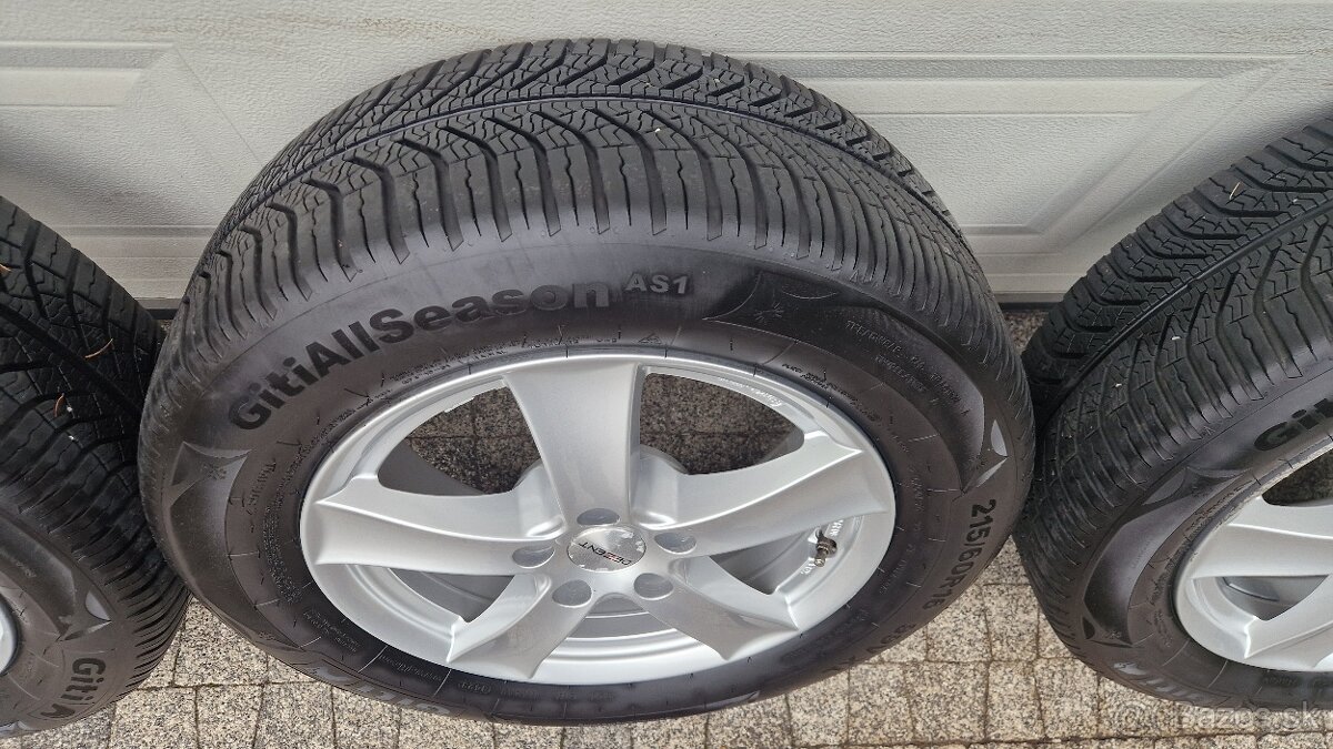 Celoročné alu 215/60 R16, 5x112, 6,5J, ET 41, - 4
