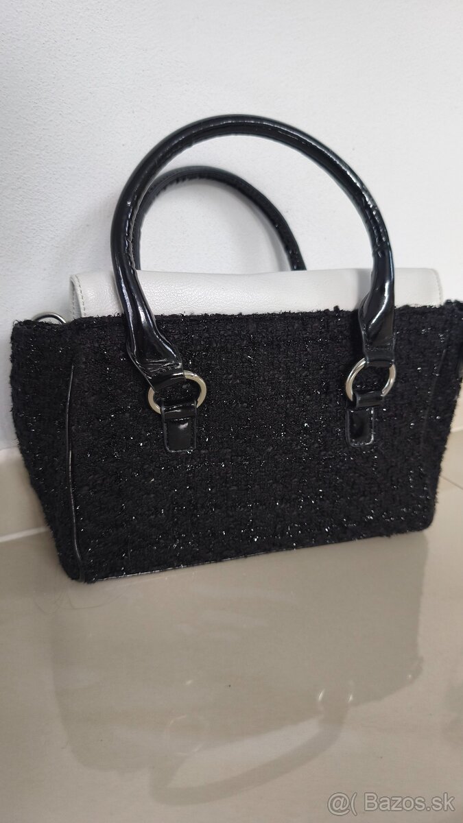 Čierno biela kabelka - 4