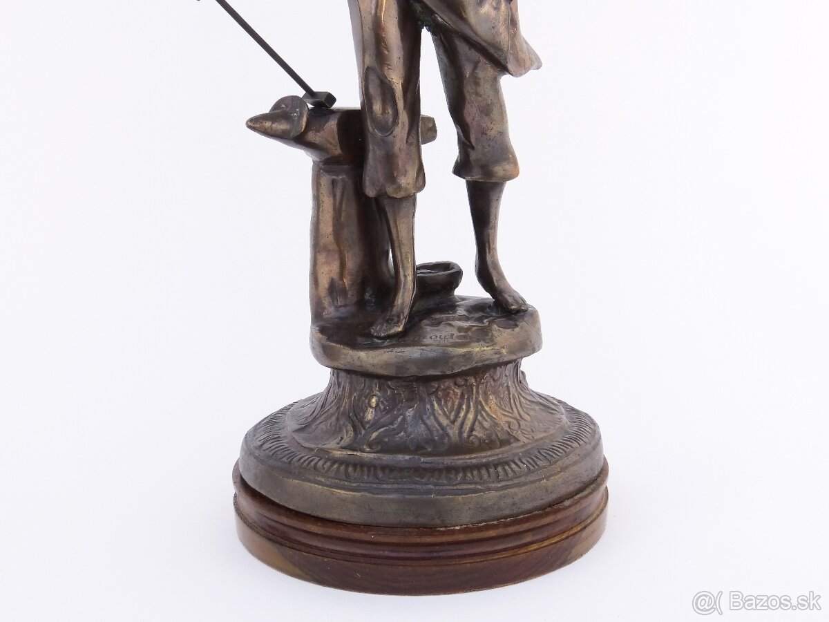 Bronzová Socha - Kováč - sign. Rancoulet - 4