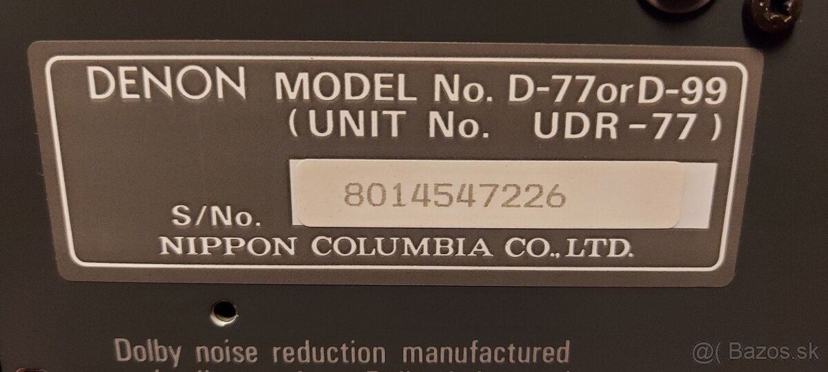 Predám deck Denon UDR-77 - 4