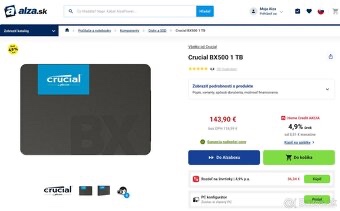 Crucial BX500 1TB SSD - nový - 4