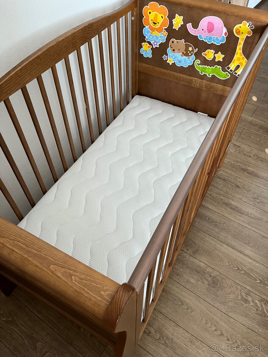 Kvalitná Detská postieľka Noble Cot 120x60 Vintage - 4