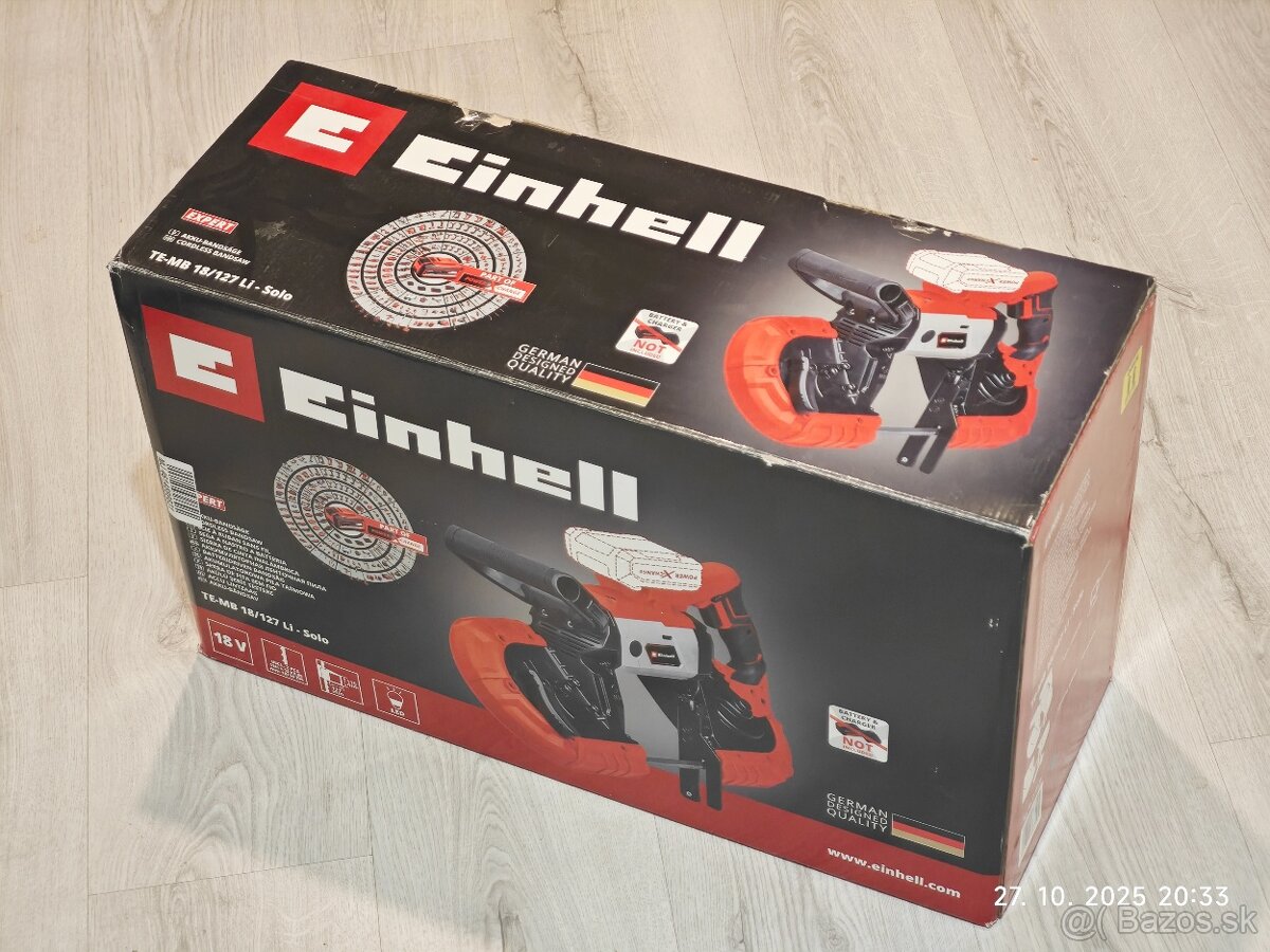 Ručná aku pásová píla Einhell TE-MB 18/127 - 4