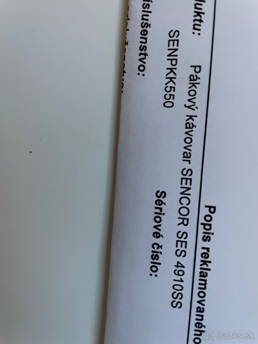 Predám pákový kávovar SENCOR SES 4910SS - 4