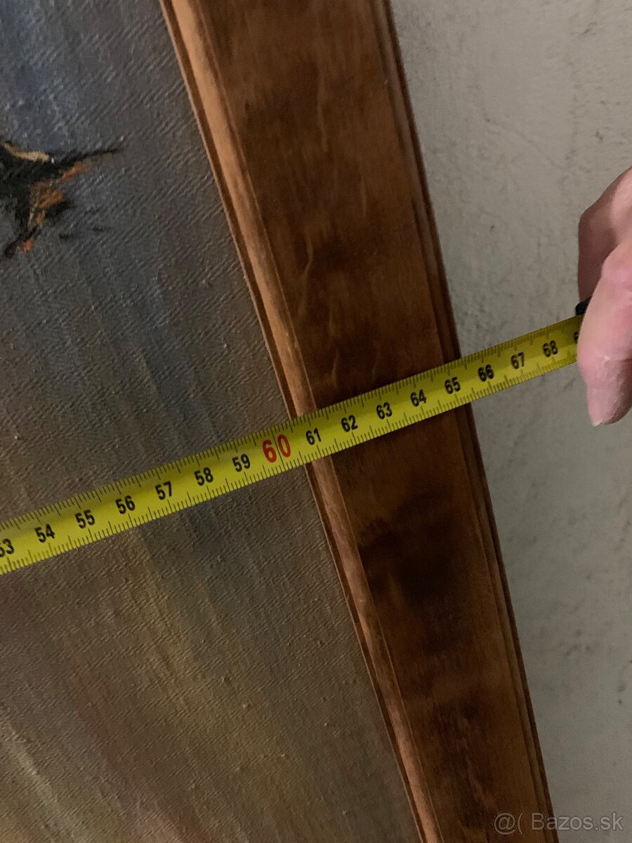 Olejomaľovaný obraz- Les a západ slnka - 4