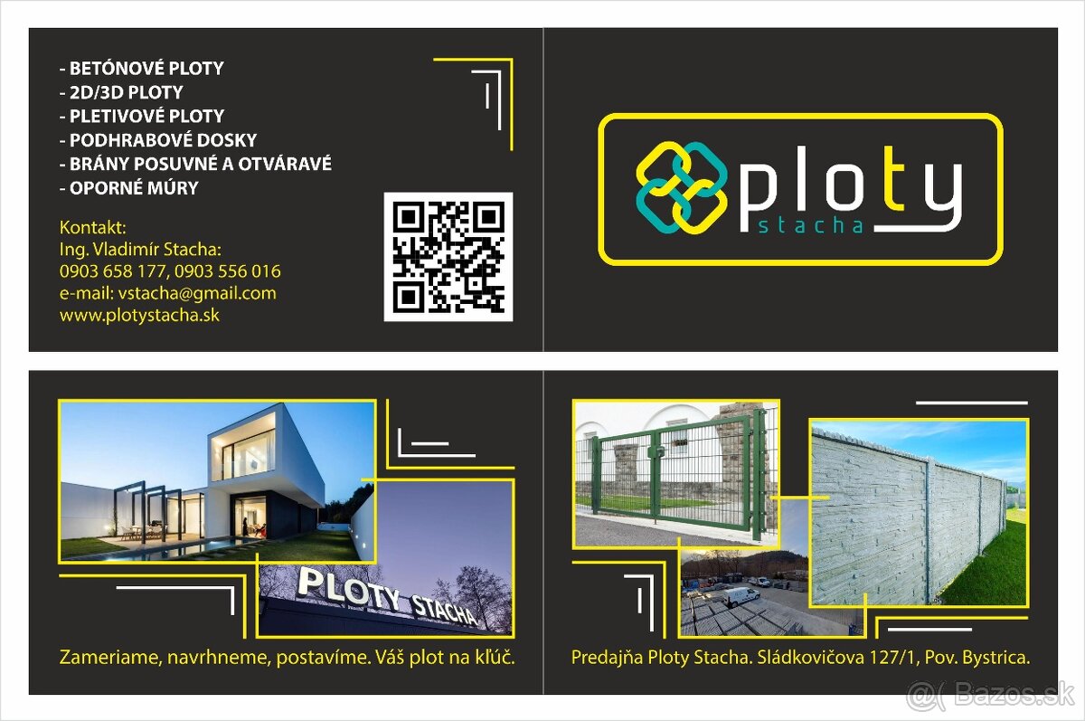 Betónové ploty, viac ako 70 vzorov, 3D a 2D ploty, pletivá - 4