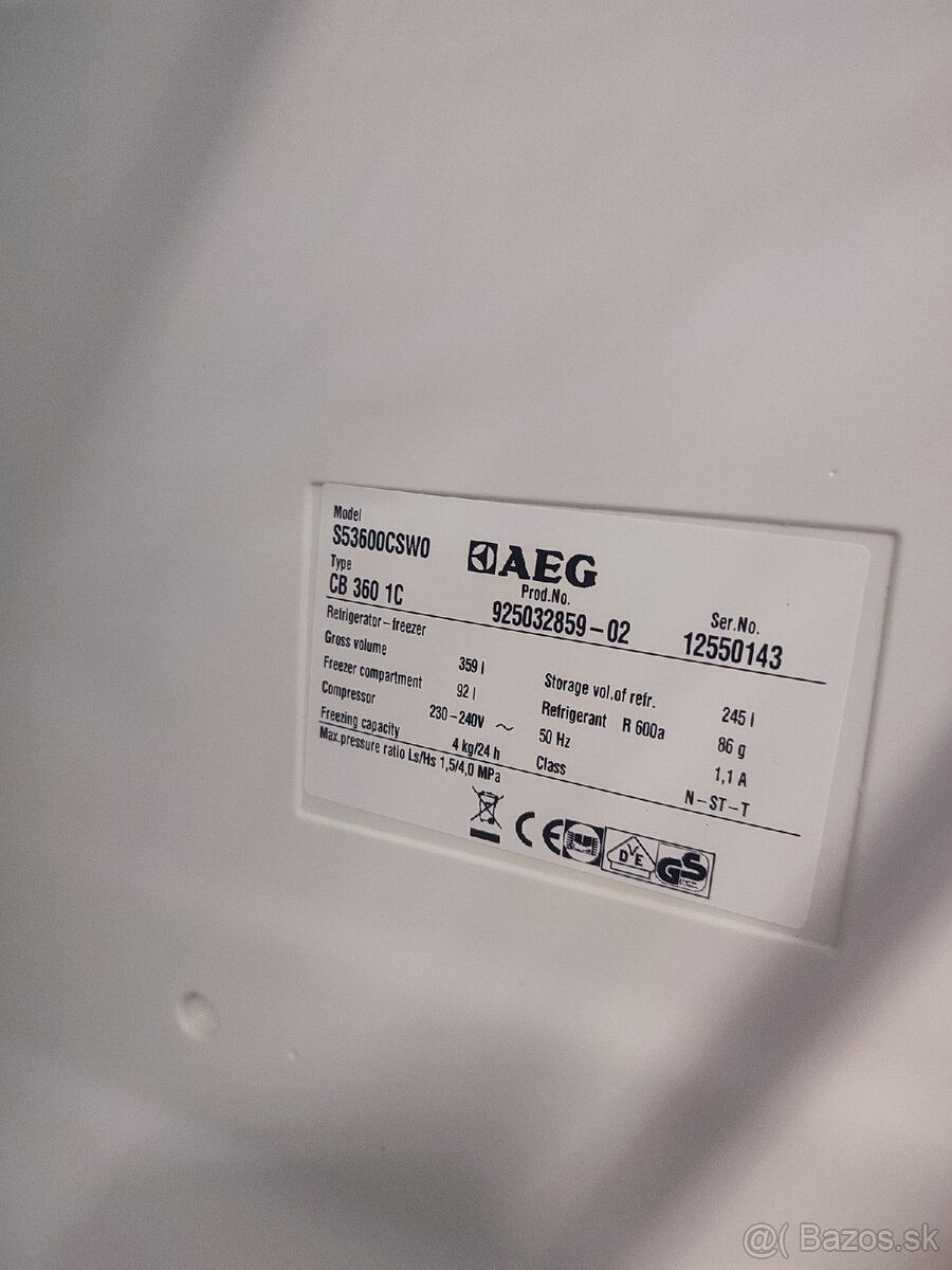 Predám chladničku AEG S53600CSW0 - 4