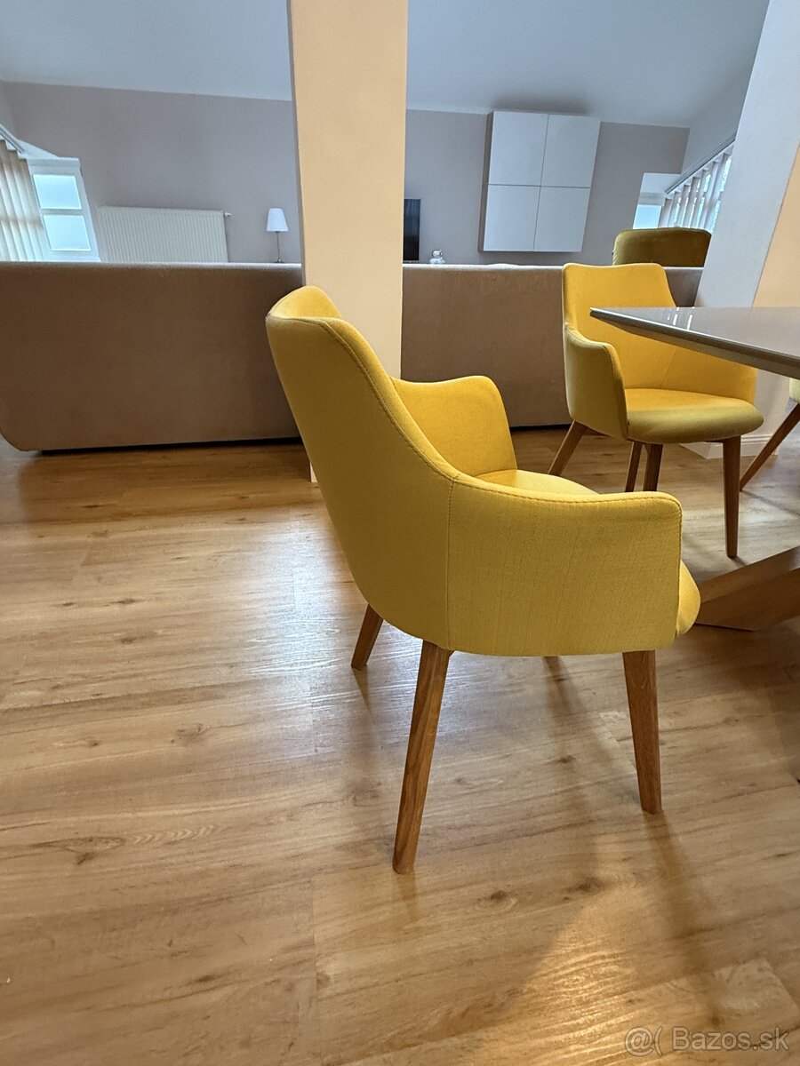 Stoličky masív dub 6ks - 4