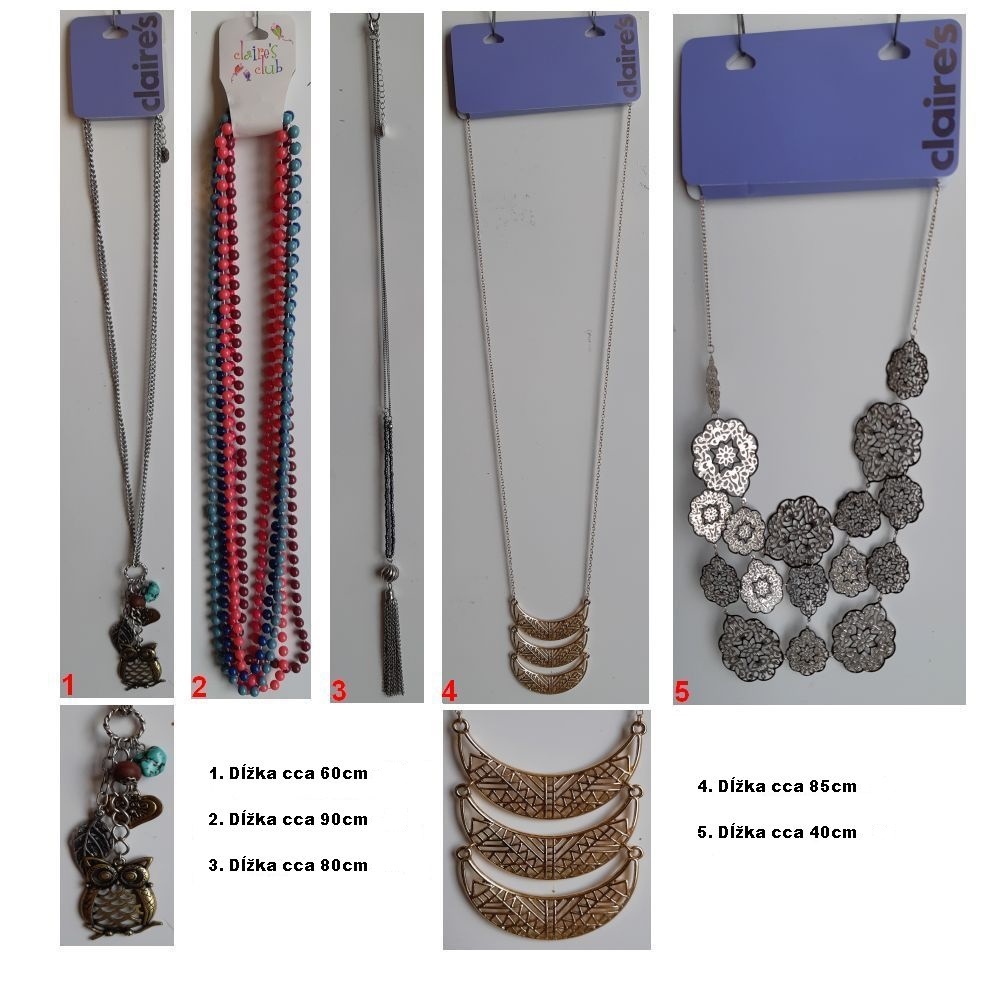 Nahrdelniky - bizuteria Claire's - 4