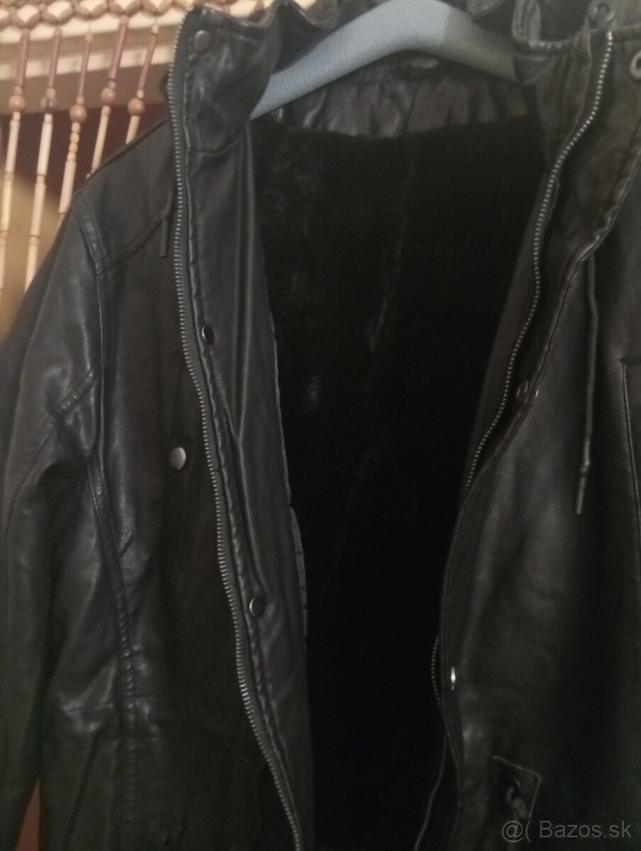 Krásna pánska kož.bunda s kožušinou..- ZIMNÁ - 4