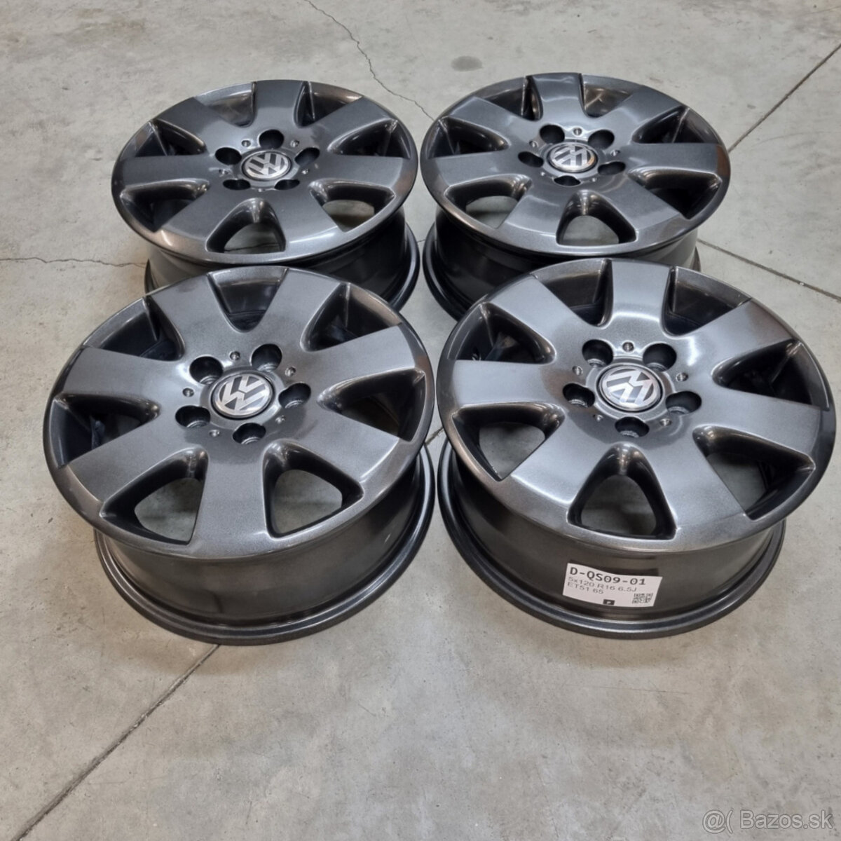 Hliníkové Volkswagen disky 5x120 R16 6,5J ET51 - 4