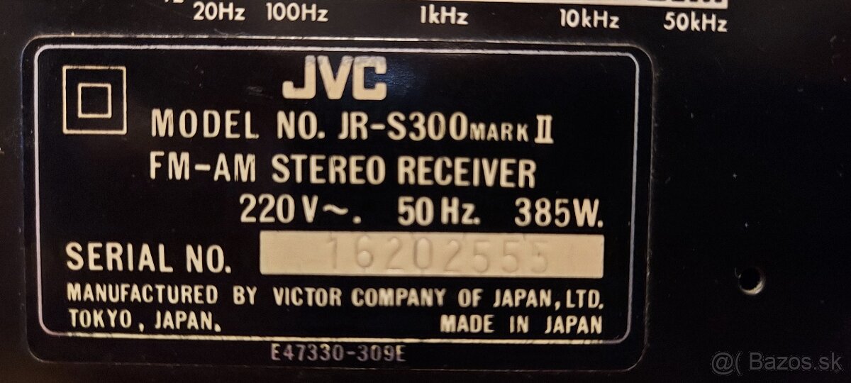 Predám vintage receiver JVC JR-S300 mark II - 4