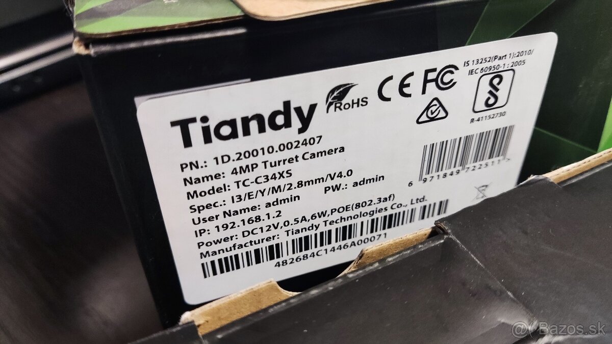 IP kamerovy systém TIANDY 3kamery+NVR+HDD - 4
