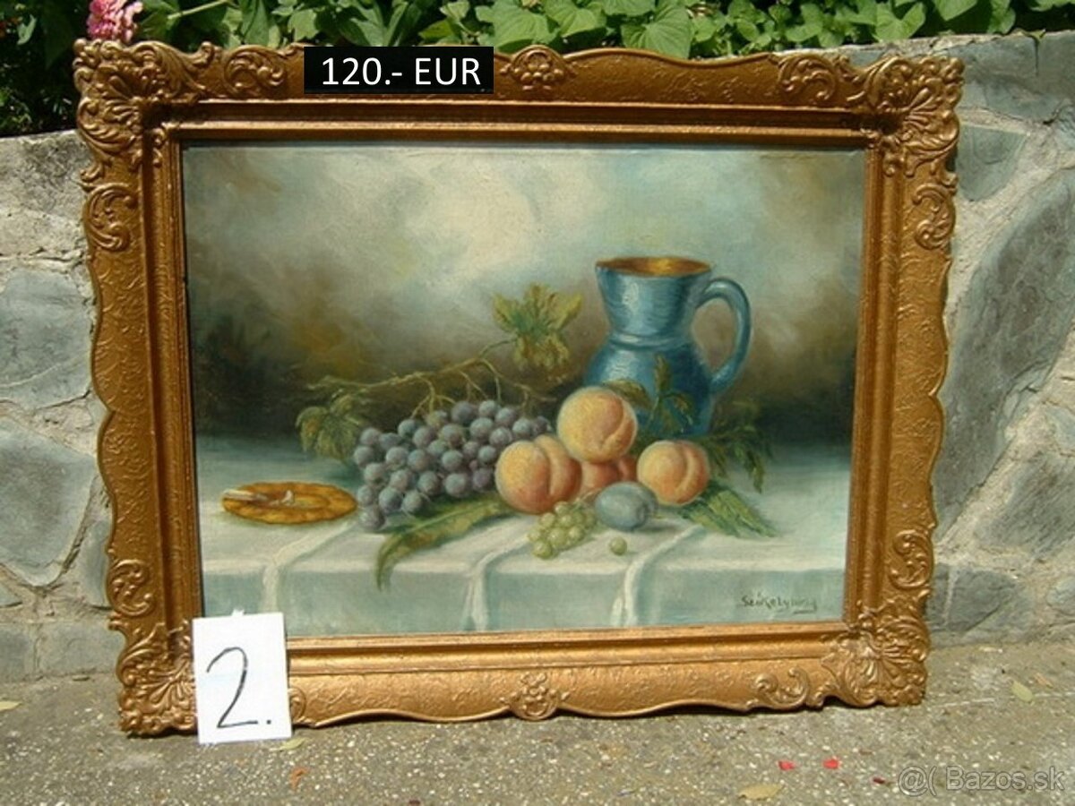 Obrazy pekné olejomaľby na plátne 9 kusov - 4