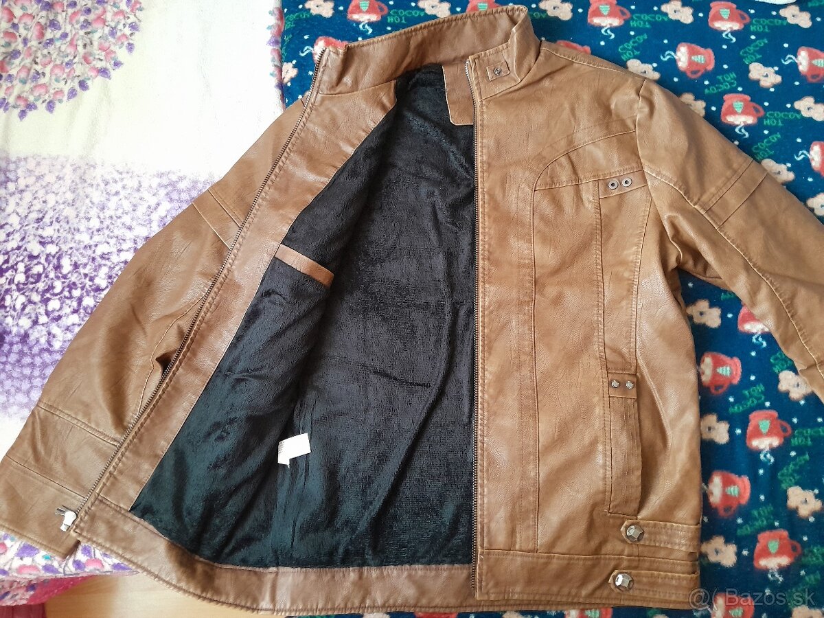Zdravím, predám kožennú pánsku bundu zateplenú - 4