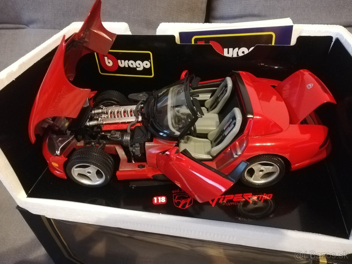 1:18 DODGE Viper RT10 1992 Bburago krabica+katalog - 4