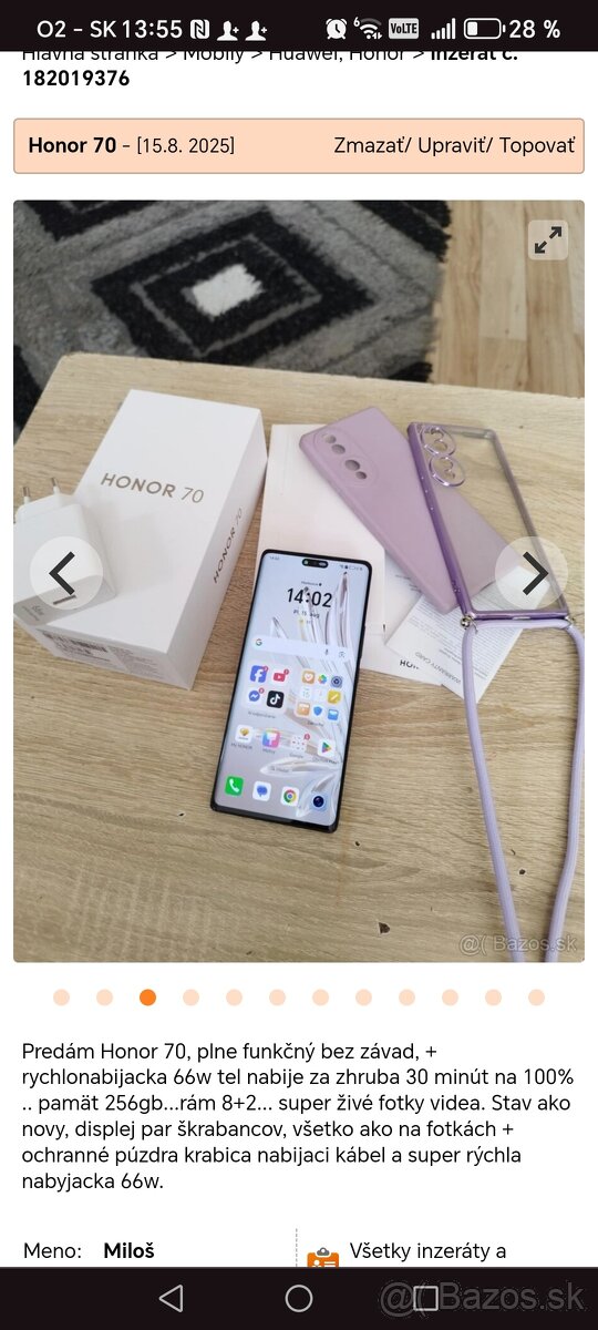 Predám HONOR 70 256gb - 4