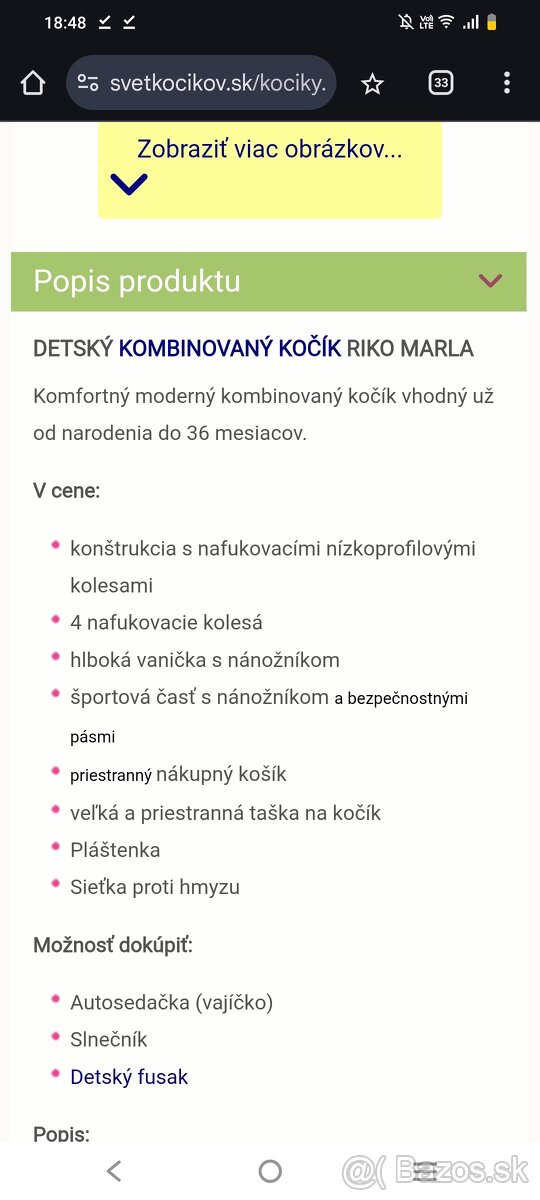 Dvojkombinácia kočíka Riko Marla - 4