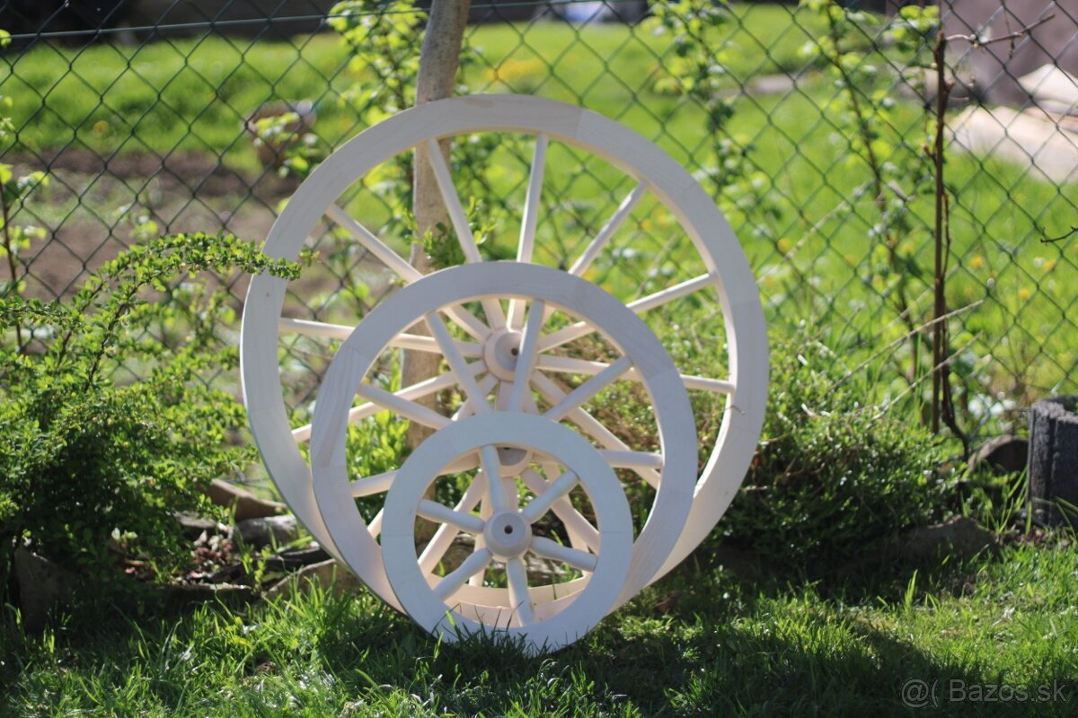 Koleso drevené dekoratívne - 4