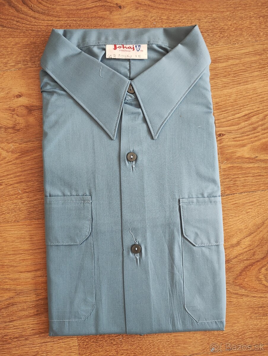 RETRO košile ČSAD s visačkami a odznakmi-nález z půdy - 4