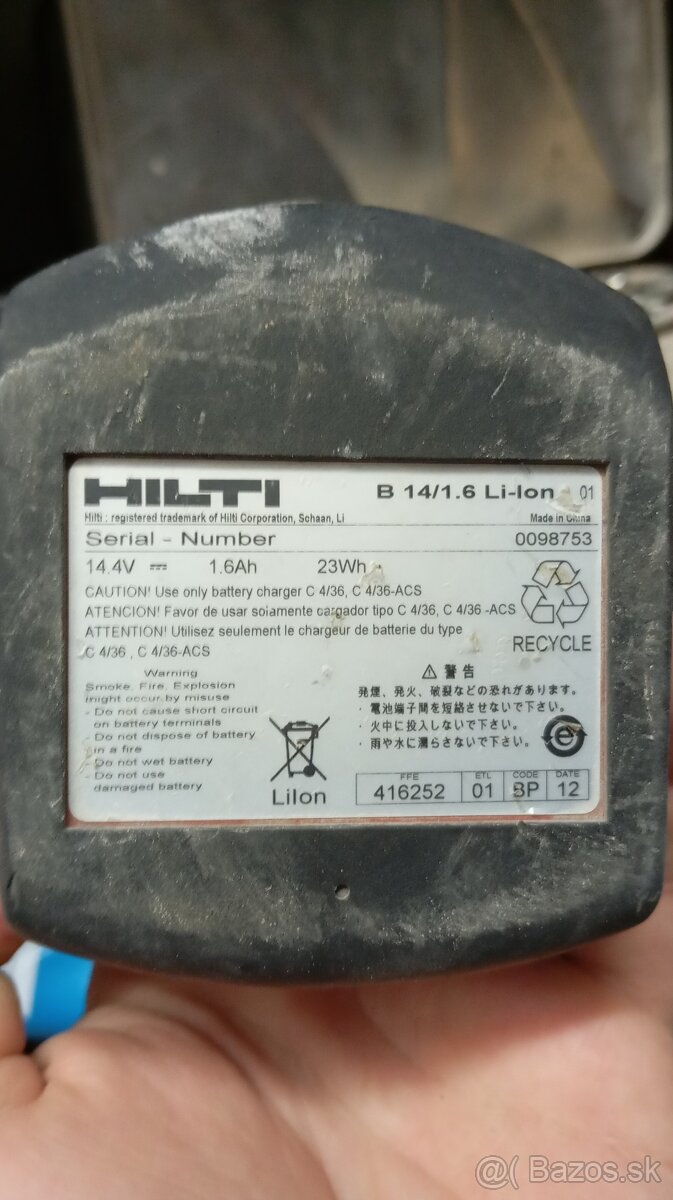 Bateria Hilti 14/1.6 Li-ion - 4