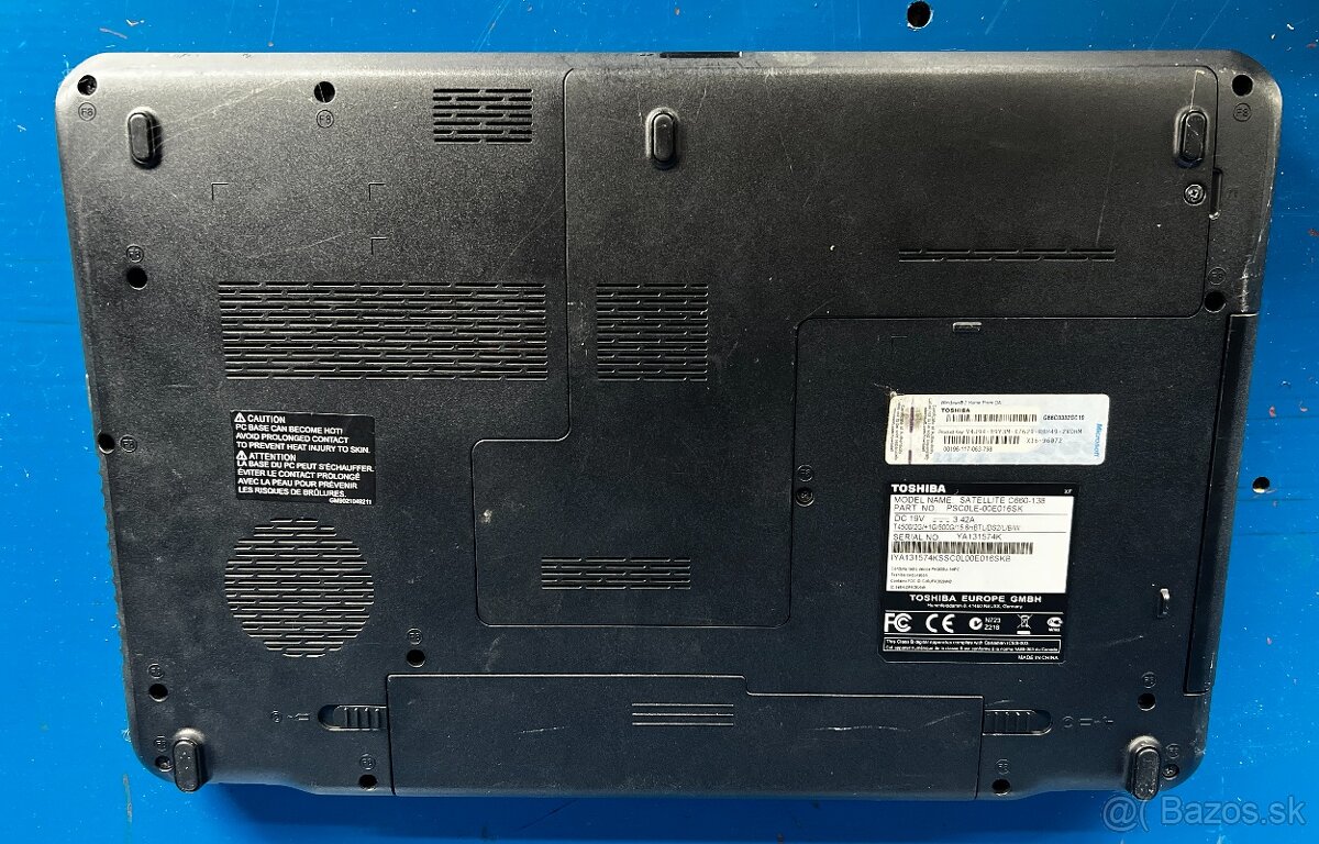 Notebook Toshiba Satellite C660 - 138 - 4