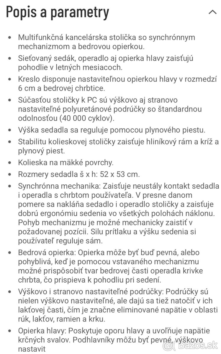 KANCELÁRSKA STOLIČKA / KRESLO - 4