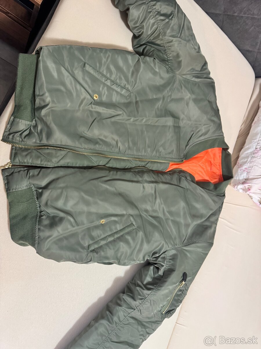 Bomber MFH MA1 pilot bunda, olivová - 4
