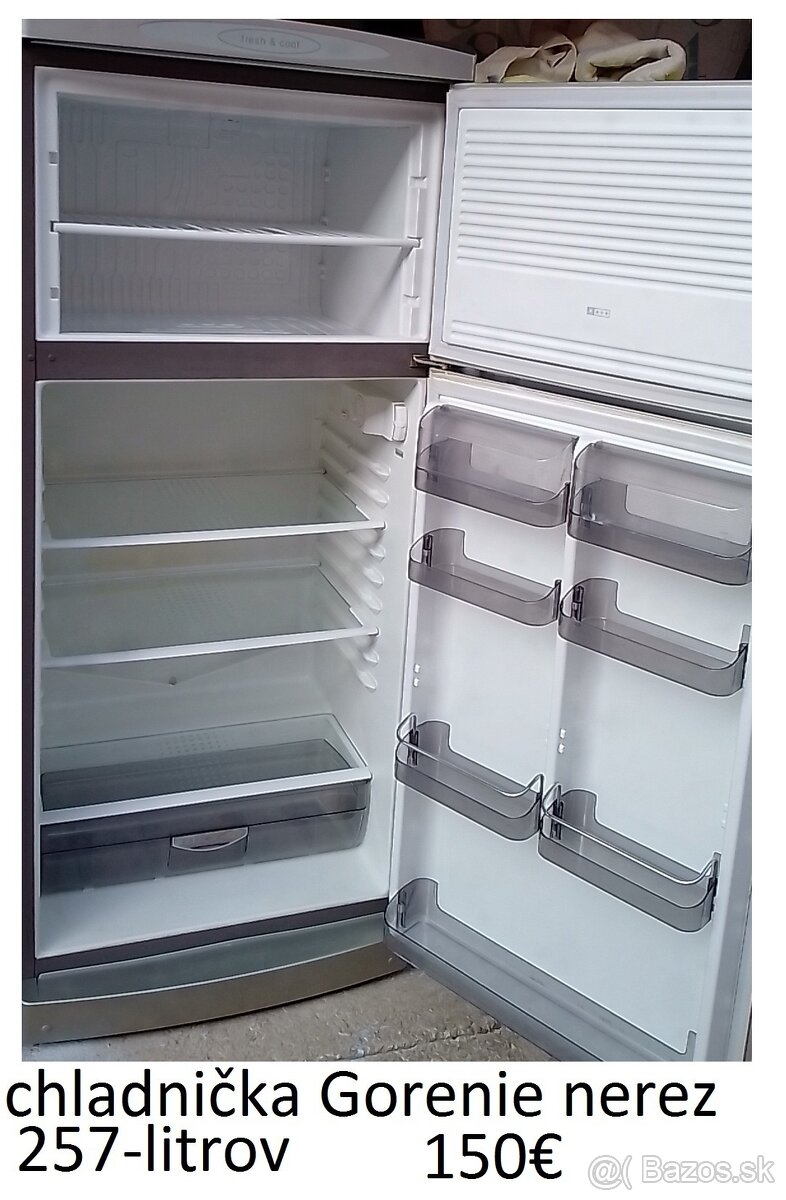 predám chladničku s mrazničkou-nerez aj bielu. - 4