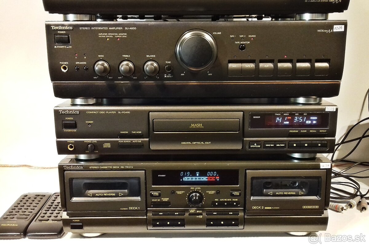 Zostava TECHNICS C02 gram,tuner,equalizer,zosilnovac,CD,deck - 4