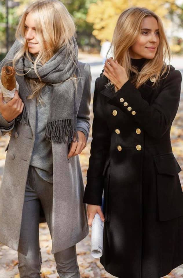 MLE Collection čierny vlnený kabát XS - 4