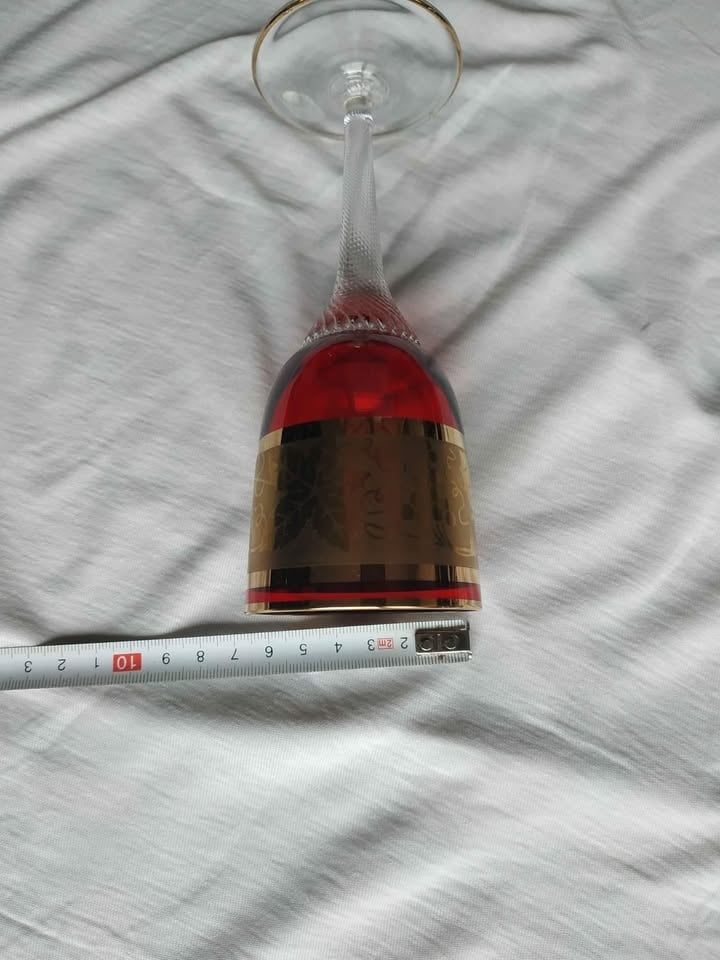 6 ks rubínové poháre Bohemia - 4